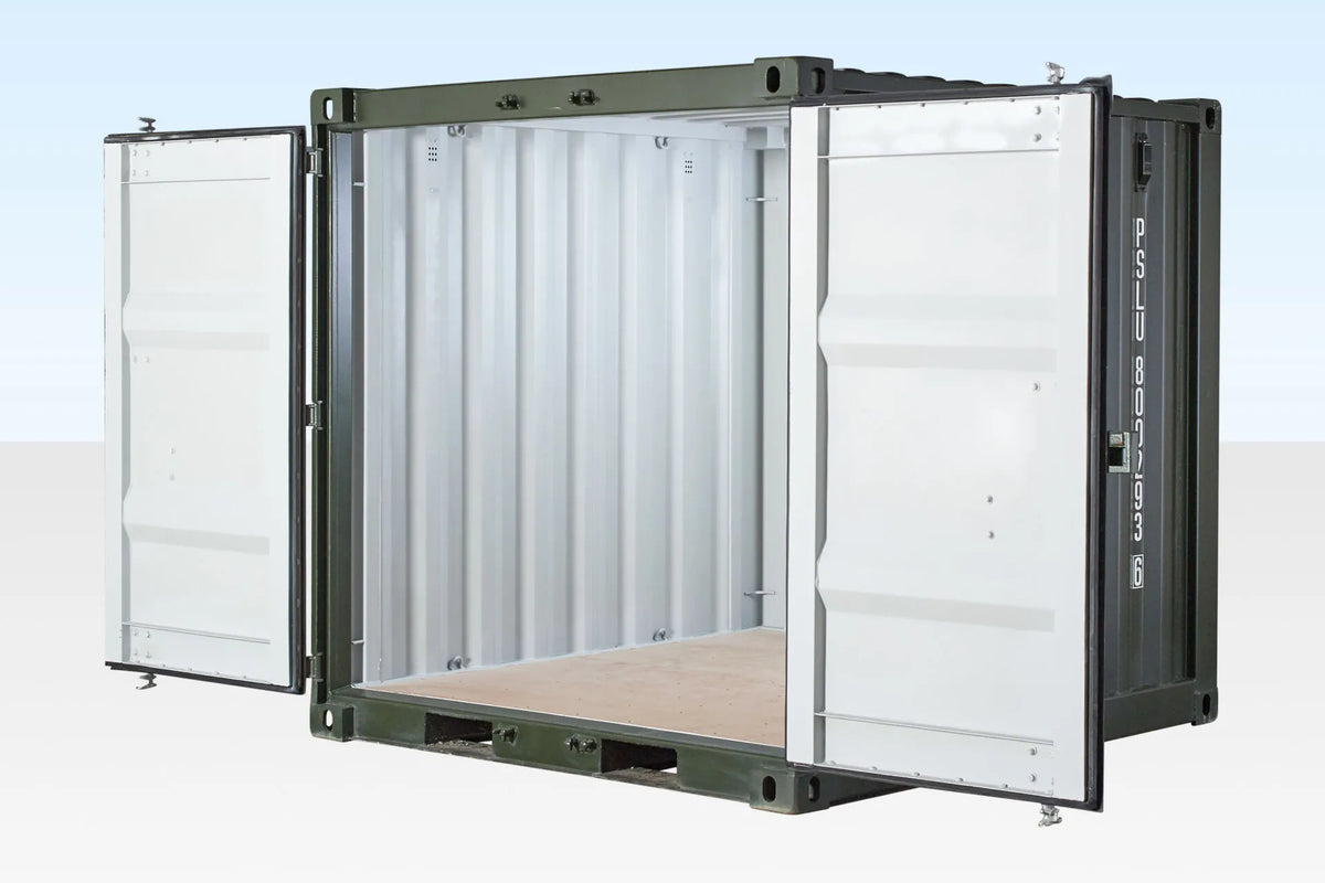8Ft One Trip Shipping Container (Green) image 1