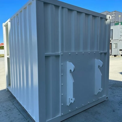 White Modified 10ft Shipping Container with AC image 7