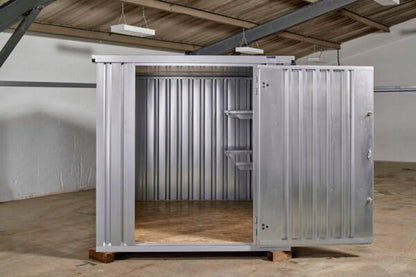 3M X 2.1M Flat Pack Storage Container – Galvanised image 3