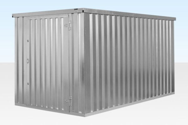 4M X 2.1M Flat Pack Container Store – Galvanised image 3