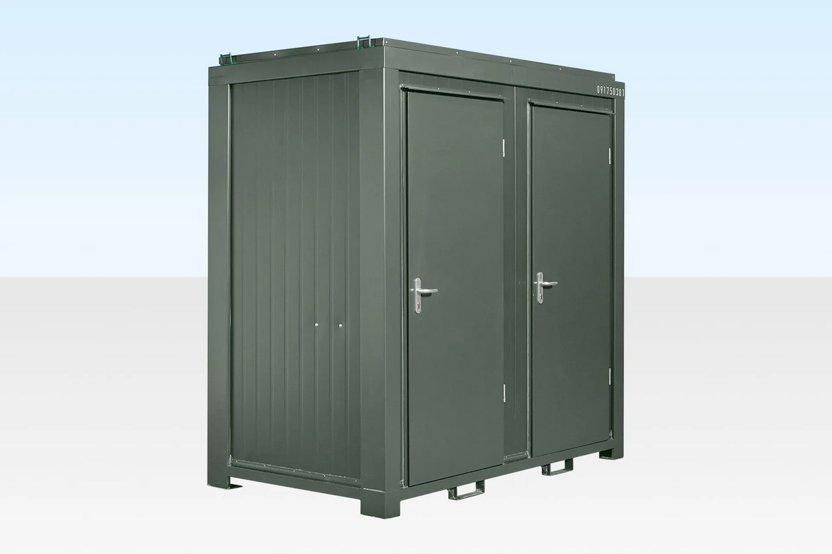 1+1 Double Mains Toilet 8Ft x 5Ft (Bottle Green) image 1